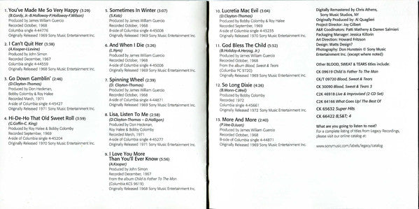 Blood, Sweat And Tears - Blood, Sweat And Tears Greatest Hits (CD) Image