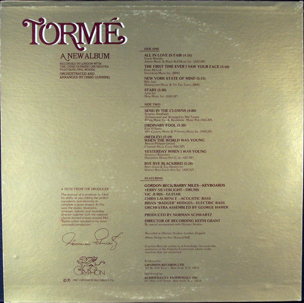 Mel TormÃ© - A New Album (Vinyl) Image