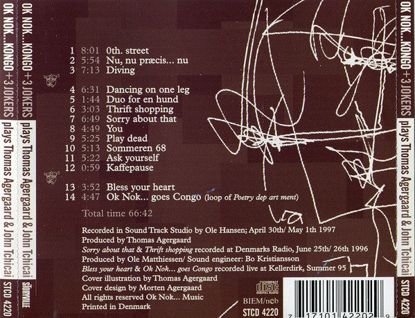 Ok Nok...Kongo - Ok Nok...Kongo + 3 Jokers Plays Thomas Agergaard & John Tchicai (CD) Image