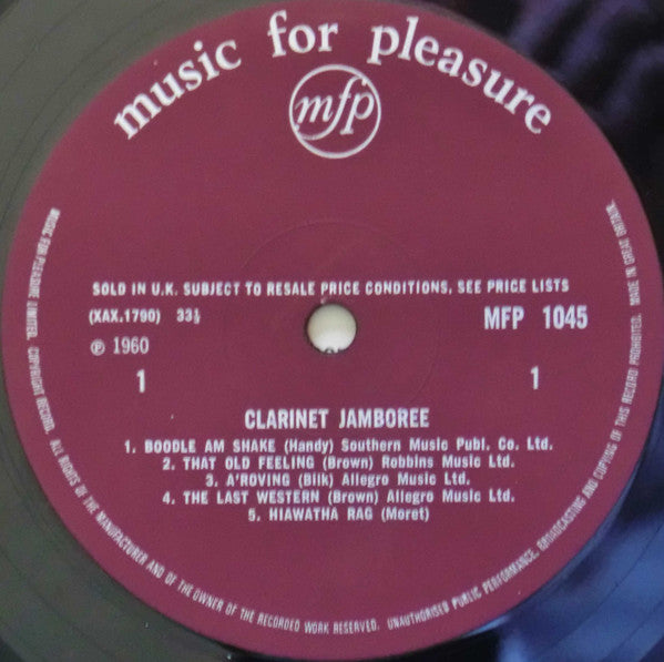 Acker Bilk, Sandy Brown (3), Terry Lightfoot, Archie Semple - Clarinet Jamboree (Vinyl) Image