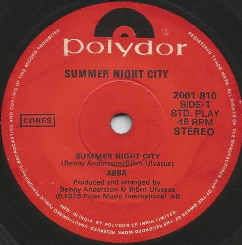 ABBA - Summer Night City (45-RPM) Image