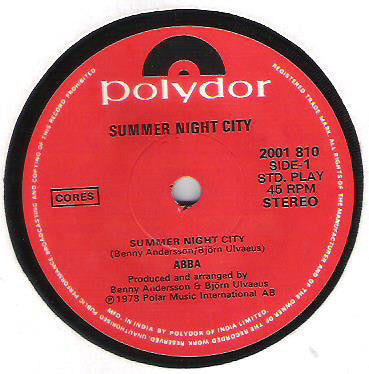 ABBA - Summer Night City (45-RPM) Image