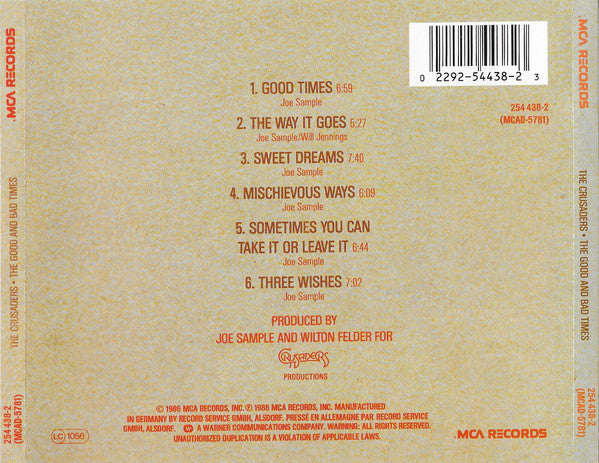 Crusaders, The - The Good And Bad Times (CD) Image
