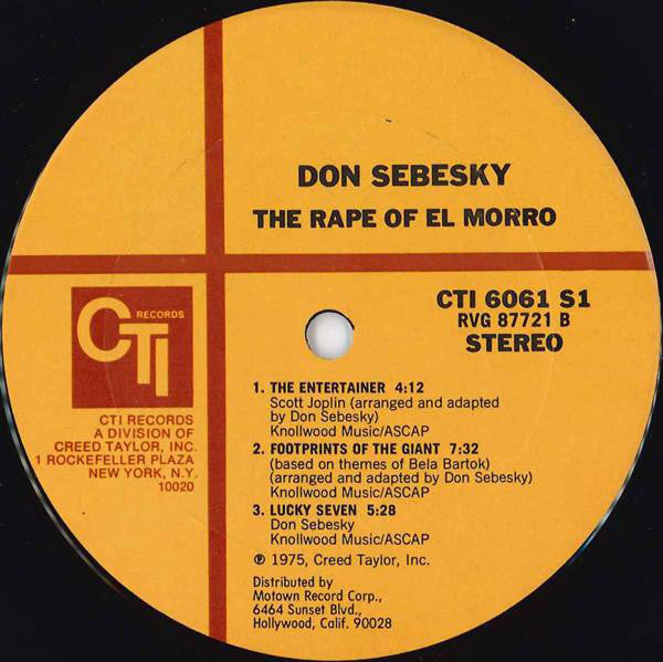 Don Sebesky - The Rape Of El Morro (Vinyl) Image