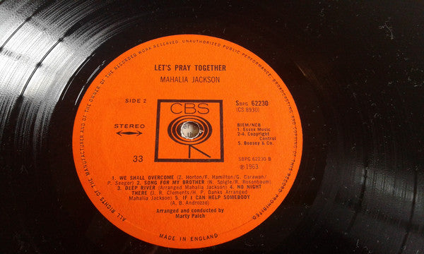 Mahalia Jackson - Let's Pray Together (Vinyl) Image