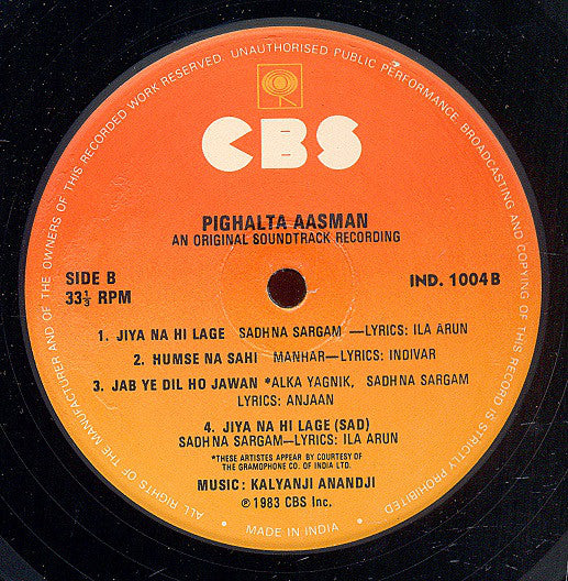 Kalyanji-Anandji - Pighalta Aasman (Vinyl) Image