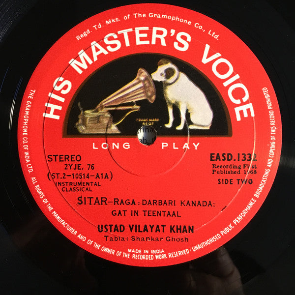 Vilayat Khan - The Supreme Genius Of Ustad Vilayat Khan (Vinyl) Image