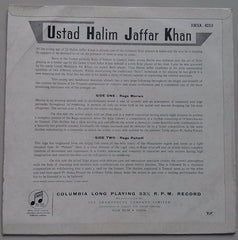 Abdul Halim Jaffer Khan - Raga Marwa - Raga Pahadi (Vinyl) Image