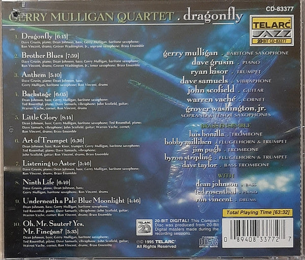 Gerry Mulligan Quartet With Special Guests Dave Grusin . Dave Samuels . John Scofield . Warren VachÃ© . Grover Washington, Jr. - Dragonfly (CD) Image