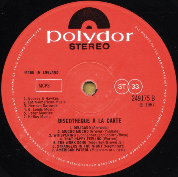 Various - Discotheque Ã€ La Carte (Vinyl) Image