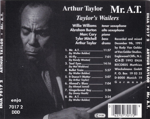 Art Taylor - Mr. A. T. (Taylor's Wailers) (CD) Image