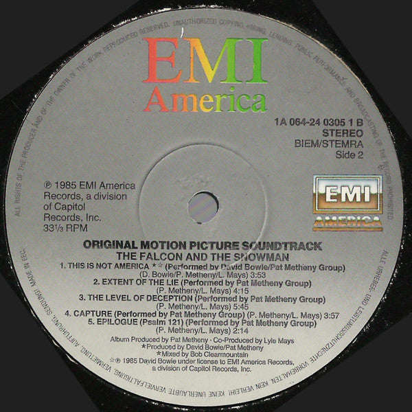 Pat Metheny Group - The Falcon And The Snowman (Original Motion Picture Soundtrack) (Vinyl) Image