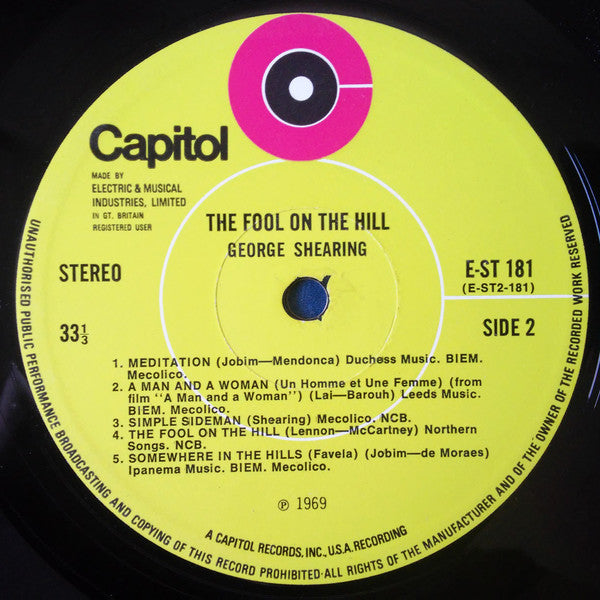 George Shearing - The Fool On The Hill (Vinyl) Image