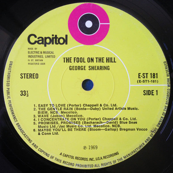 George Shearing - The Fool On The Hill (Vinyl) Image