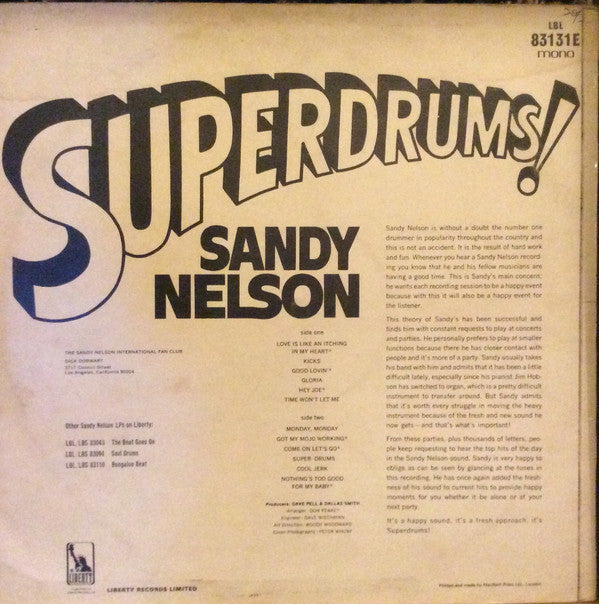 Sandy Nelson - Superdrums! (Vinyl) Image