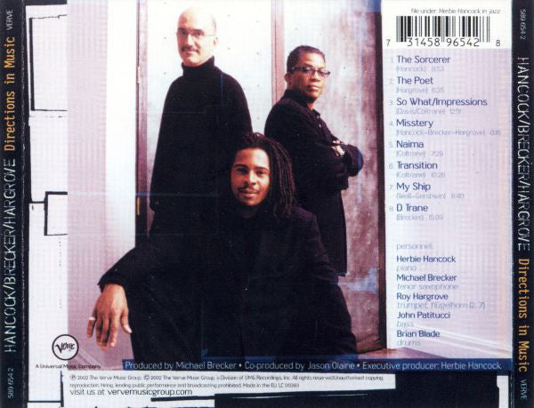 Herbie Hancock, Michael Brecker, Roy Hargrove - Directions In Music - Live At Massey Hall (CD) Image