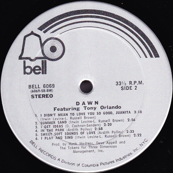 Dawn (5) Featuring Tony Orlando - Dawn Featuring Tony Orlando (Vinyl) Image