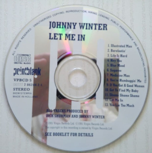 Johnny Winter - Let Me In (CD) Image