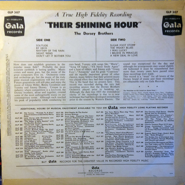 Dorsey Brothers Orchestra, The - Their Shining Hour (Vinyl) Image