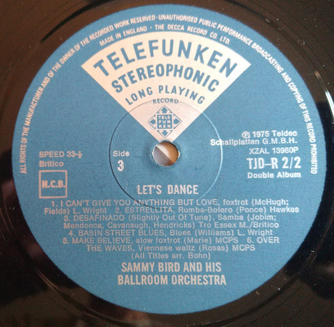 Sammy Bird Und Sein Orchester - Let's Dance (Vinyl) (2 LP) Image