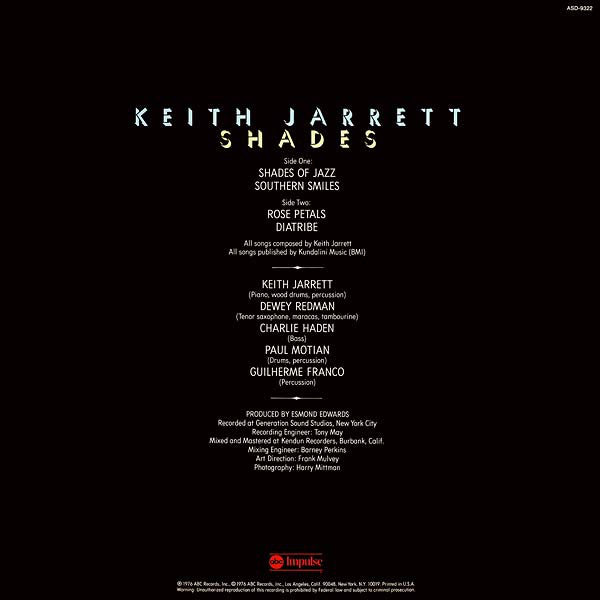 Keith Jarrett - Shades (Vinyl) Image