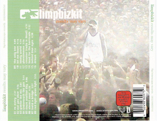 Limp Bizkit - Results May Vary (CD) (2 CD) Image