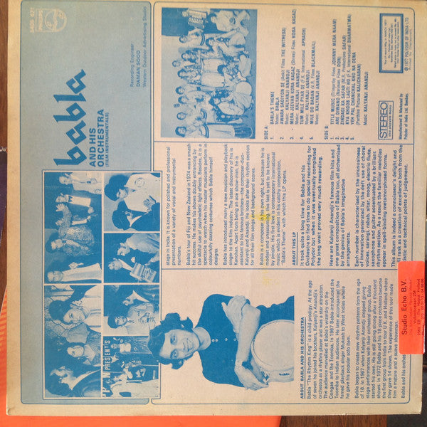 Babla & His Orchestra - Kalyanji Anandji Present Babla And His Orchestra (Film Instrumentals) (Vinyl) Image