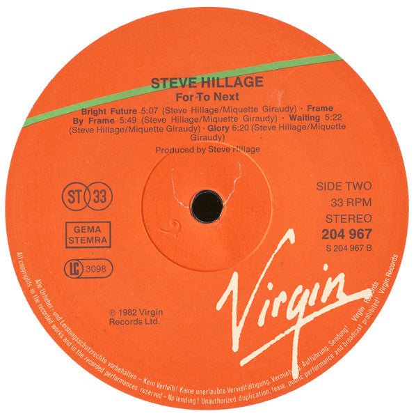 Steve Hillage - For To Next (Vinyl) Image