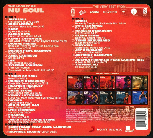 Various - The Legacy Of Nu Soul (CD) (3 CD) Image