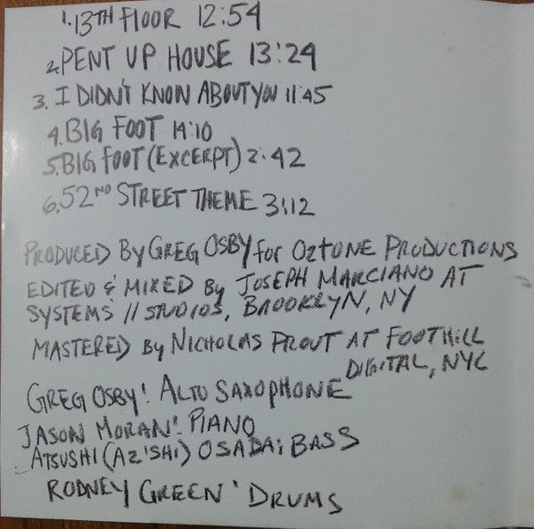 Greg Osby - Banned In New York (CD) Image