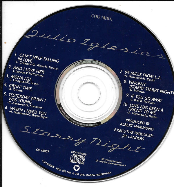 Julio Iglesias - Starry Night (CD) Image