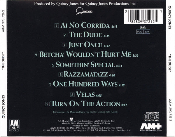 Quincy Jones - The Dude (CD) Image