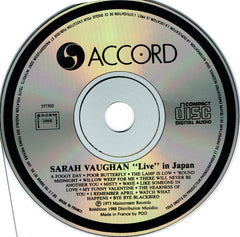 Sarah Vaughan - "Live" In Japan (CD) Image