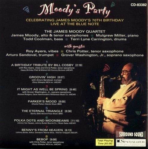 James Moody Quartet - Moody's Party - Live At The Blue Note (CD) Image