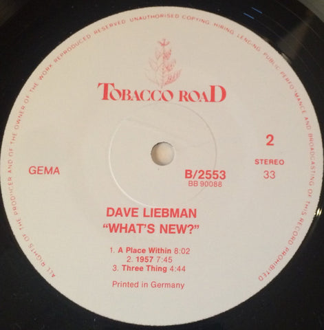 David Liebman - What's New? (Vinyl) Image