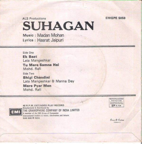 Madan Mohan - Suhagan (45-RPM) Image