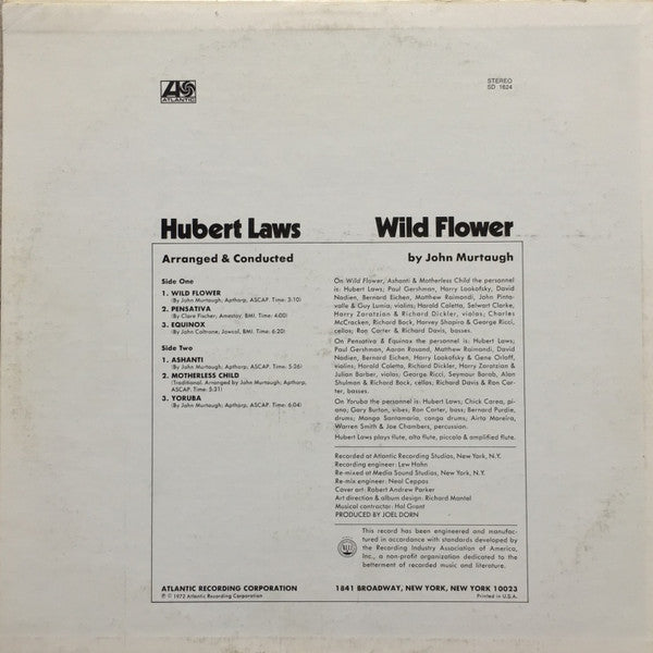 Hubert Laws - Wild Flower (Vinyl) Image