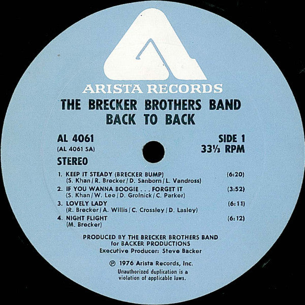 Brecker Brothers, The - Back To Back (Vinyl) Image