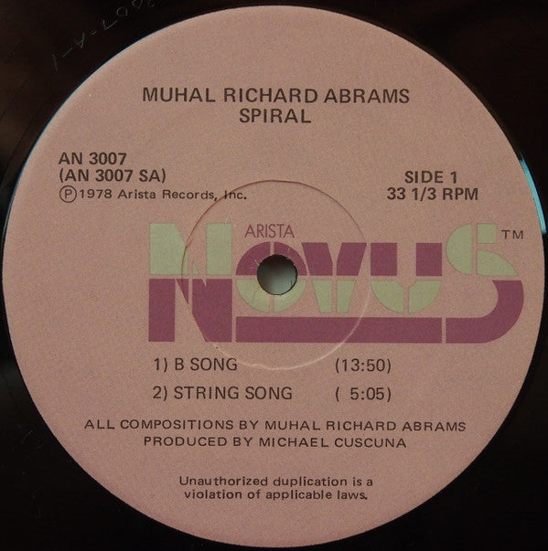 Muhal Richard Abrams - Spiral: Live At Montreux 1978 (Vinyl) Image