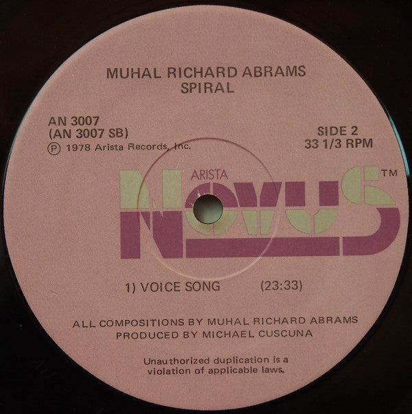 Muhal Richard Abrams - Spiral: Live At Montreux 1978 (Vinyl) Image