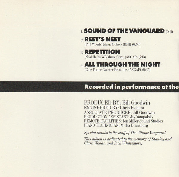 Phil Woods Quartet, The - At The Vanguard (CD) Image