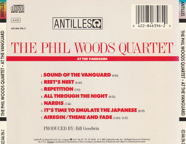 Phil Woods Quartet, The - At The Vanguard (CD) Image