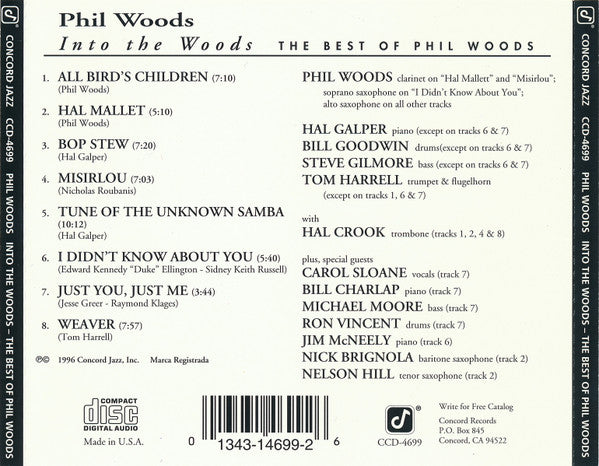 Phil Woods - Into The Woods (The Best Of Phil Woods) (CD) Image