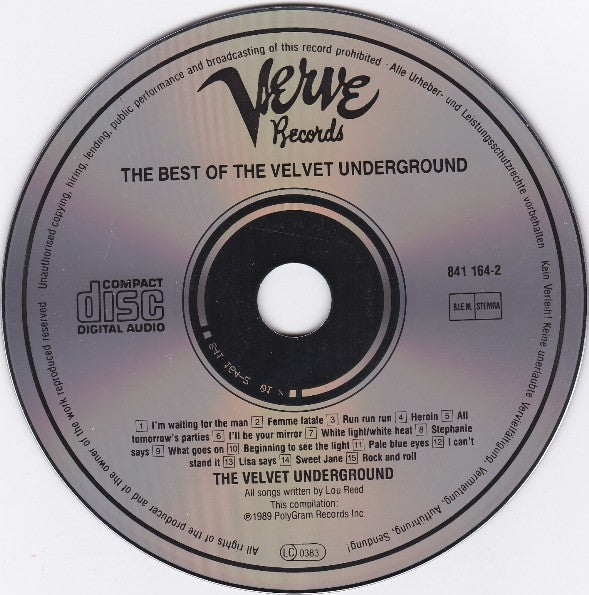 Velvet Underground, The - The Best Of The Velvet Underground (Words And Music Of Lou Reed) (CD) Image