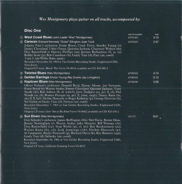 Wes Montgomery - Impressions: The Verve Jazz Sides (CD) (2 CD) Image
