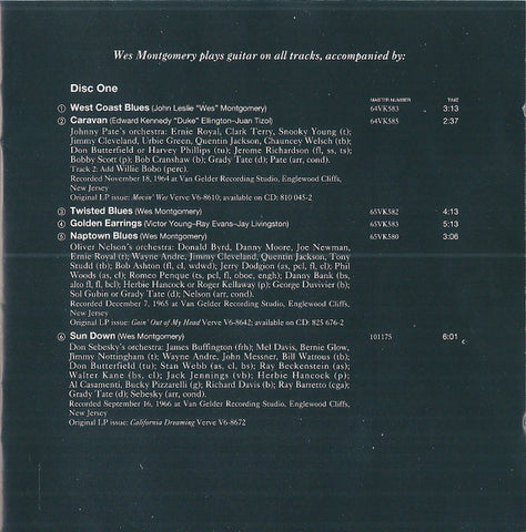 Wes Montgomery - Impressions: The Verve Jazz Sides (CD) (2 CD) Image