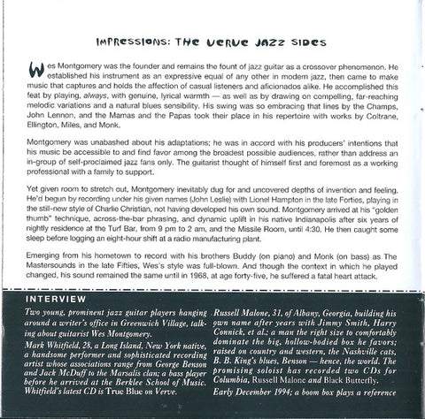 Wes Montgomery - Impressions: The Verve Jazz Sides (CD) (2 CD) Image
