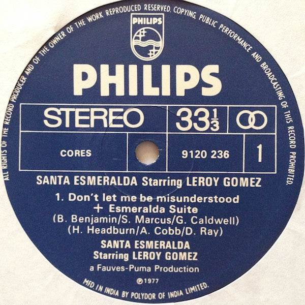 Santa Esmeralda Starring Leroy Gomez - Don't Let Me Be Misunderstood (Vinyl) Image