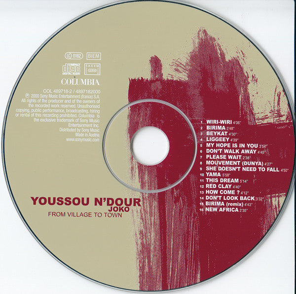Youssou N'Dour - Joko (From Village To Town) (CD) Image