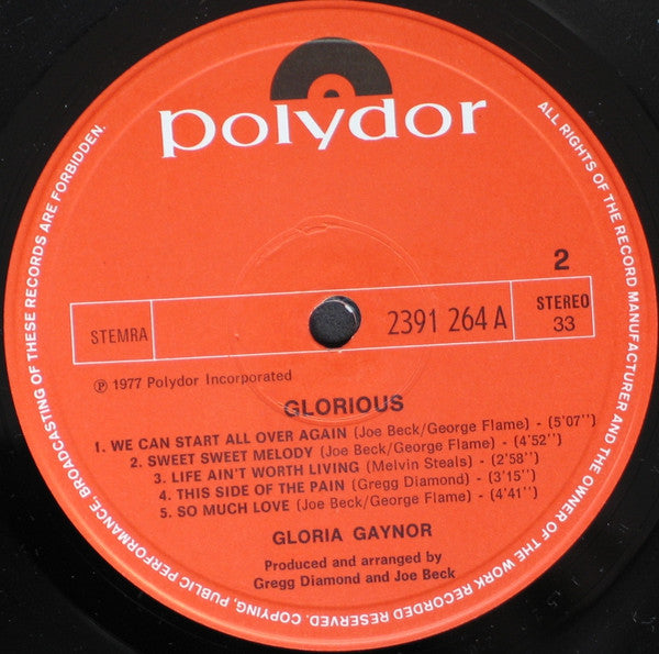 Gloria Gaynor - Glorious (Vinyl) Image